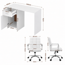 Artiss Office Desk and Chair Set 100cm Computer Desk PU Leather Office Chair