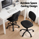 Artiss Office Desk & Chair Set 120cm Computer Desk with 3 Drawers & Open Shelves, Ergonomic Armless Office Chair with Wheels, Height Adjustable for Home Office Study