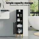 Artiss 2X Bathroom Storage Cabinet Floor Organizer Toilet Corner Adjustable Black