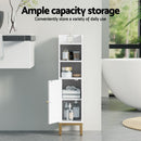 Artiss 2X Bathroom Storage Cabinet Floor Organizer Toilet Corner Adjustable Shelf with Door White