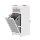 Artiss 2X Laundry Hamper Cabinet Bathroom Storage White Rattan