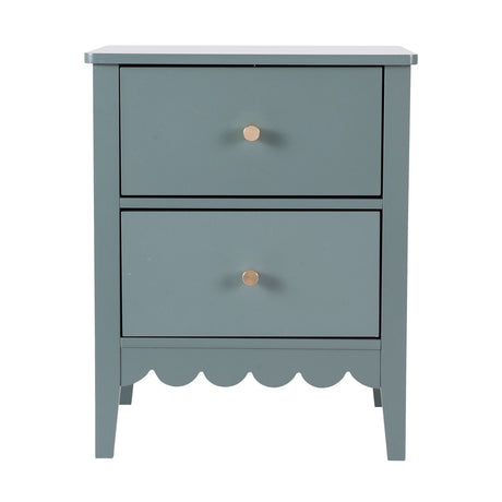 Artiss 2X Bedside Table 2 Drawers Bedroom Storage Nightstand Green