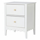 Artiss Bedside Table 2 Drawers Bedroom Storage Nightstand White