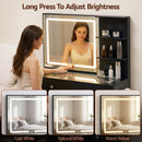 Artiss Dressing Table LED Vanity Desk Set Stool Black