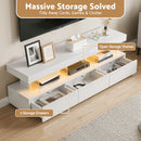 Artiss TV Unit LED 160CM Storage Drawer White