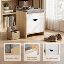 Artiss Storage Ottoman with Drawer 100kg Capacity Footrest Cushion Pine