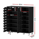 Artiss Shoe Rack Cabinet 6 Tier Storage Shelf Black