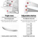Artiss 2x Shoe Cabinet Storage Organiser 4 Flip Drawer White