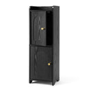 Artiss Bathroom Storage Cabinet Freestanding Cupboard Narrow Floor Shelf Black