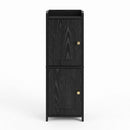 Artiss Bathroom Storage Cabinet Freestanding Cupboard Narrow Floor Shelf Black