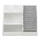 Keezi Kids Bookshelf Wood Bookcase Toddler Toys Storage Rack Display Shelves