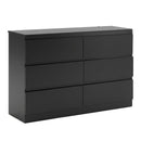 Artiss 6 Chest of Drawers Lowboy Black