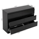 Artiss 6 Chest of Drawers Lowboy Black