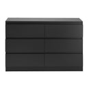 Artiss 6 Chest of Drawers Lowboy Black