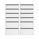 Artiss 2x Chest of 6 Drawers Dresser Tallboy White