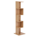 Artiss 5 Tiers Bookshelf S-shaped Bookcase Oak