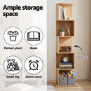 Artiss 5 Tiers Bookshelf S-shaped Bookcase Oak