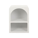 Artiss 2x Bedside Table 2 Shelves - ARCHED White
