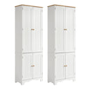 Artiss 2x Buffet Sideboard Pantry Cabinet Cupboard 6-Tiers Storage Shelves BERNE