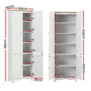 Artiss 2x Buffet Sideboard Pantry Cabinet Cupboard 6-Tiers Storage Shelves BERNE