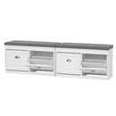 Artiss 2x Shoe Bench Set Flip Drawer White