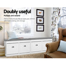 Artiss 2x Shoe Bench Set Flip Drawer White