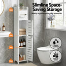 Artiss Bathroom Storage Cabinet 3-Tier Slim Toilet Paper Holder Organizer White