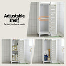 Artiss Bathroom Storage Cabinet 3-Tier Slim Toilet Paper Holder Organizer White