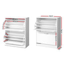 Artiss 2x Shoe Cabinet Storage Organiser 2 Flip Drawer White