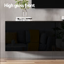 Artiss TV Unit & Coffee Table Set Storage Cabinet Black