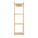 Keezi Stuffed Animal Storage Wooden Toy Holder with Wheels Soft Toy Storage Zoo Cage Stuffy Toy Storage Organizers with Elastic Cords for Playroom Bedroom Nursery
