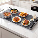 Devanti Food Warming Mat 80cm Electric Food Warmer Roll Up Buffet Tray Grey