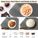 Devanti Food Warming Mat 80cm Electric Food Warmer Roll Up Buffet Tray Grey