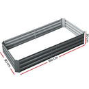 Green Fingers Garden Bed 180x90cm Planter Box Raised Container Galvanised Steel