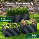 Green Fingers 2-in-1 Raised Garden Bed Kit 45cm Professional Depth Ergonomic 240cm Large Metal Planter Box | Easier Access Veggie Patch | Rust-Proof Galvanised Steel with Safe Rounded Corners & Gloves