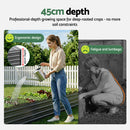 Green Fingers 2-in-1 Raised Garden Bed Kit Ergonomic 45cm Professional Depth 320cm Large Metal Planter Box | Easier Access Veggie Patch | Rust-Proof Galvanised Steel with Safe Rounded Corners & Gloves