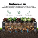 Green Fingers 2-in-1 Raised Garden Bed Kit Ergonomic 45cm Professional Depth 320cm Large Metal Planter Box | Easier Access Veggie Patch | Rust-Proof Galvanised Steel with Safe Rounded Corners & Gloves