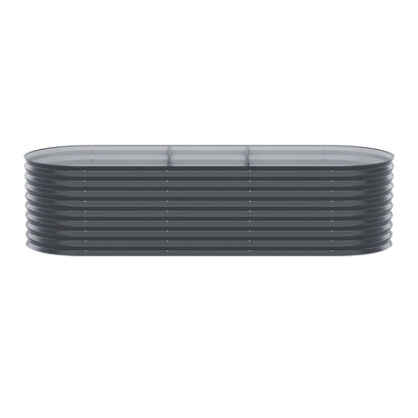 Green Fingers Garden Bed 240X80X56cm Oval Planter Box