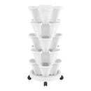 Green Fingers Garden Bed 5 Tier Vertical Garden Strawberry Stackable Planters Herbs Petunias