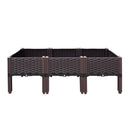Green Fingers Garden Bed 120x40x36cm PP Planter Box Raised Container Growing Herb