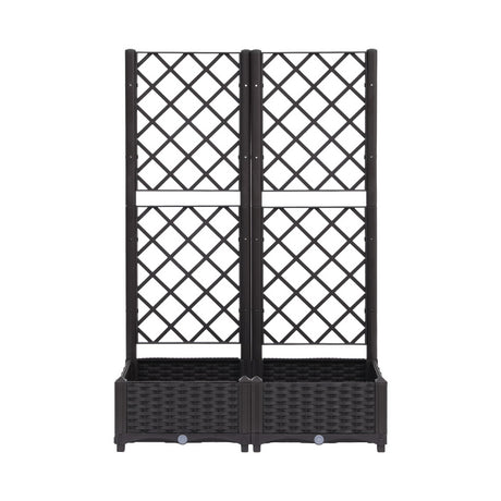 Green Fingers Raised Garden Bed Vertical Planter Self Watering Large Elevated Veggie Box 80x40x122cm