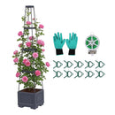 Green Fingers Self Watering Planter with Trellis Adjustable Height Modular Tomato Box 4 Layer 140cm