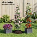 Green Fingers Self Watering Planter with Trellis Adjustable Height Modular Tomato Box 4 Layer 140cm