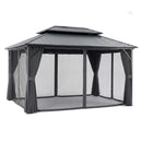 Instahut 3x4.25m Gazebo Hardtop Steel Roof Outdoor Pavilion