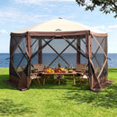 Instahut Gazebo Pop Up Tent 3.6x3.6m Outdoor Marquee Camping Screen w/Curtain Net