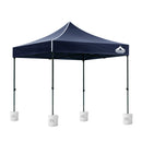 Instahut Gazebo Pop Up 3x3m w/Base Podx4 Marquee Folding Outdoor Wedding Camping Tent Shade Canopy Navy