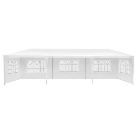 Instahut Gazebo 3x9m Marquee Wedding Party Tent Outdoor Camping Side Wall Canopy 5 Panel White