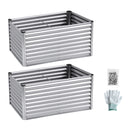 Green Fingers Raised Garden Bed 2 in 1 Modular Galvanised Planter Box Rust Resistant 240x80x60cm