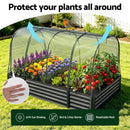 Green Fingers Raised Garden Bed with Mesh Netting Galvanised Planter Box Bird Proof 180x90x120cm