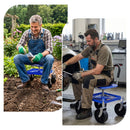 Gardeon Garden Cart Seat Rolling Stool 360 Swivel Height Adjustable Heavy Duty Blue